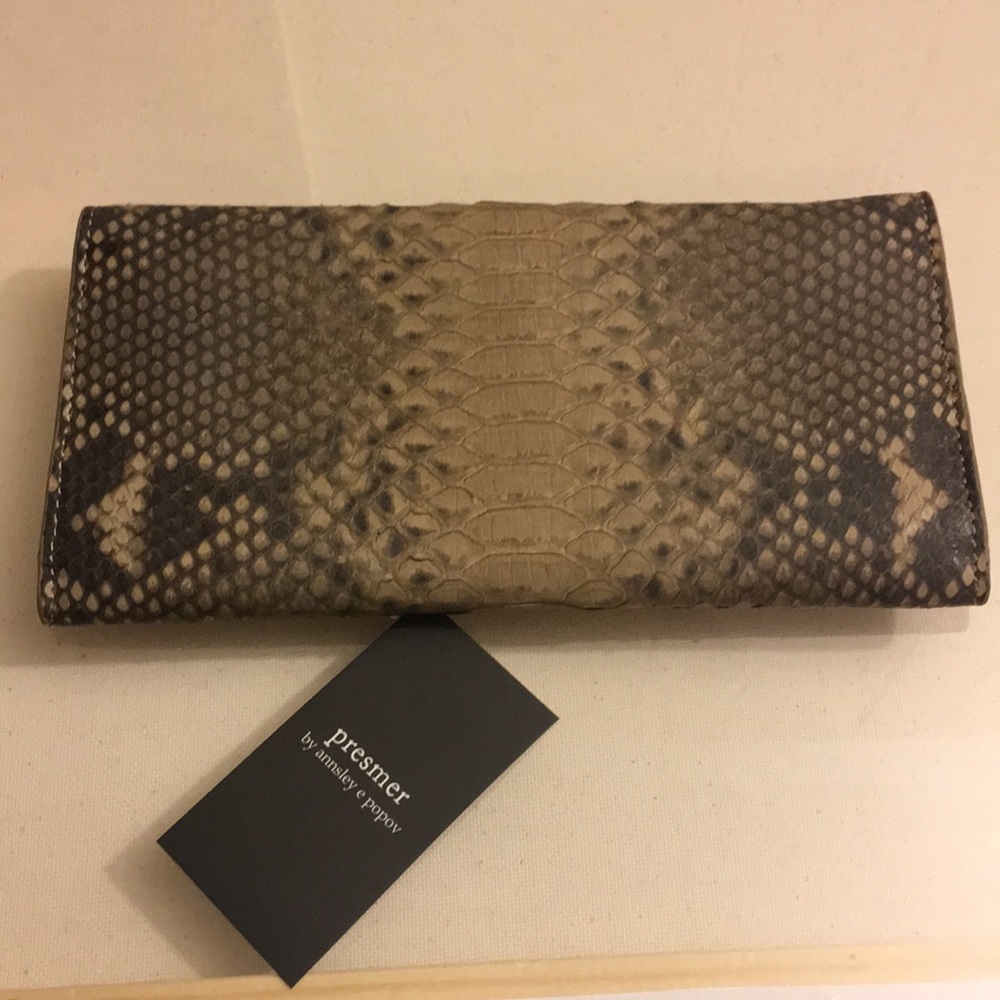 Presmer Python Skin Clutch - Picture 3 of 6